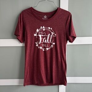 Rustic Maroon Fall Graphic Tee